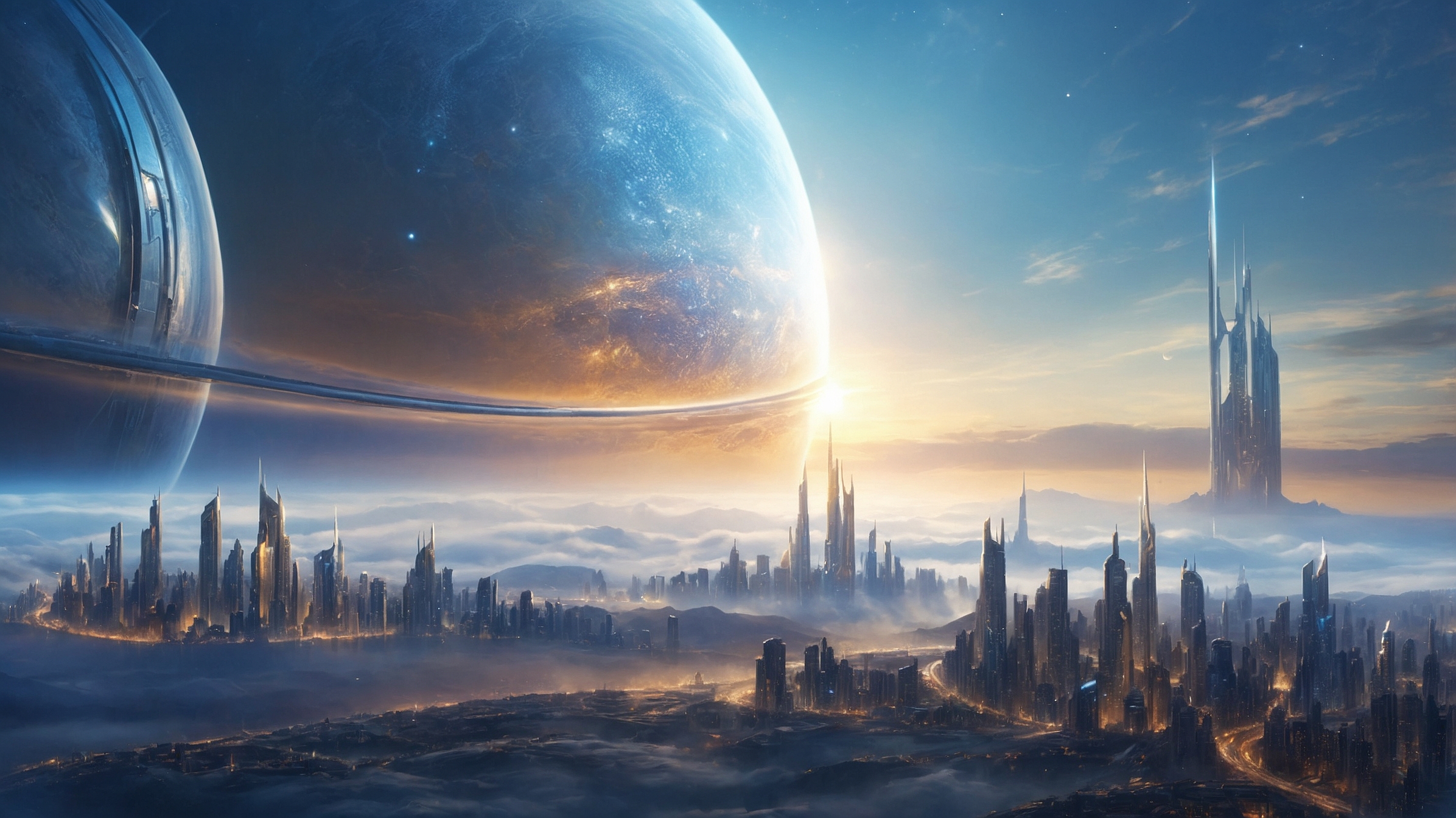 Leonardo_Diffusion_XL_A_vast_futuristic_city_at_dawn_covered_b_0